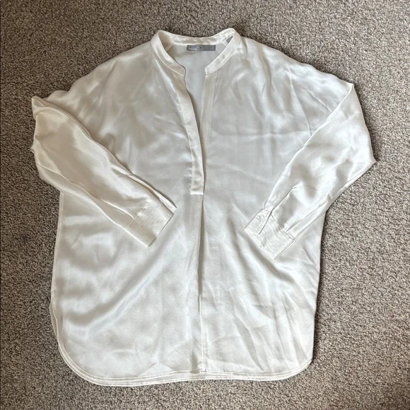 VINCE 100% Silk Long-Sleeve Blouse - Picture 2 of 11
